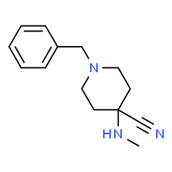 ChemSpider 2D Image | 1-Benzyl-4-Cyano-4-(Methylamino)-Piperidine | C14H19N3