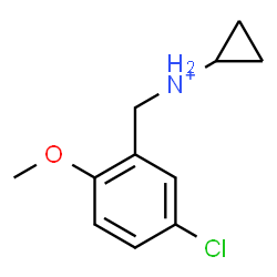 ChemSpider 2D Image | N-(5-Chloro-2-methoxybenzyl)cyclopropanaminium | C11H15ClNO