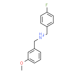 ChemSpider 2D Image | (4-Fluorophenyl)-N-(3-methoxybenzyl)methanaminium | C15H17FNO