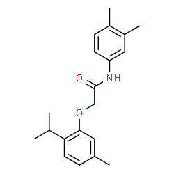 ChemSpider 2D Image | N-(3,4-Dimethylphenyl)-2-(2-isopropyl-5-methylphenoxy)acetamide | C20H25NO2