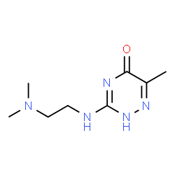 ChemSpider 2D Image | 3-{[2-(Dimethylamino)ethyl]amino}-6-methyl-1,2,4-triazin-5(2H)-one | C8H15N5O