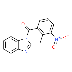 ChemSpider 2D Image | 1H-Benzimidazol-1-yl(2-methyl-3-nitrophenyl)methanone | C15H11N3O3