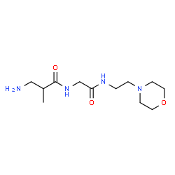 ChemSpider 2D Image | 3-Amino-2-methyl-N-(2-{[2-(4-morpholinyl)ethyl]amino}-2-oxoethyl)propanamide | C12H24N4O3