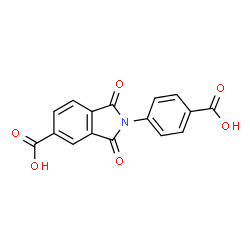 ChemSpider 2D Image | 2-(4-Carboxyphenyl)-1,3-dioxo-5-isoindolinecarboxylic acid | C16H9NO6