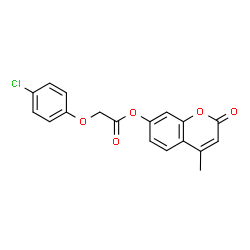 ChemSpider 2D Image | 4-Methyl-2-oxo-2H-chromen-7-yl (4-chlorophenoxy)acetate | C18H13ClO5