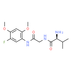 ChemSpider 2D Image | L-Valyl-N-(5-fluoro-2,4-dimethoxyphenyl)glycinamide | C15H22FN3O4