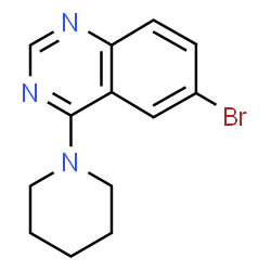 ChemSpider 2D Image | 6-Bromo-4-(1-piperidinyl)quinazoline | C13H14BrN3