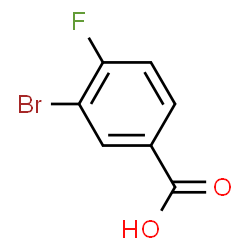 ChemSpider 2D Image | 3-Bromo-4-fluorobenzoic acid | C7H4BrFO2