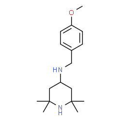 ChemSpider 2D Image | N-(4-Methoxybenzyl)-2,2,6,6-tetramethyl-4-piperidinamine | C17H28N2O