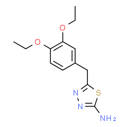 ChemSpider 2D Image | 5-(3,4-Diethoxybenzyl)-1,3,4-thiadiazol-2-amine | C13H17N3O2S