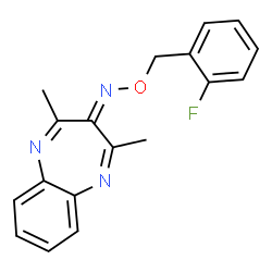 ChemSpider 2D Image | N-[(2-Fluorobenzyl)oxy]-2,4-dimethyl-3H-1,5-benzodiazepin-3-imine | C18H16FN3O