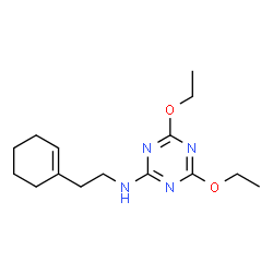 ChemSpider 2D Image | N-[2-(1-Cyclohexen-1-yl)ethyl]-4,6-diethoxy-1,3,5-triazin-2-amine | C15H24N4O2