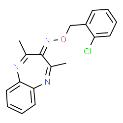 ChemSpider 2D Image | N-[(2-Chlorobenzyl)oxy]-2,4-dimethyl-3H-1,5-benzodiazepin-3-imine | C18H16ClN3O