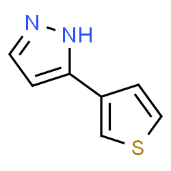 ChemSpider 2D Image | 5-(3-Thienyl)-1H-pyrazole | C7H6N2S