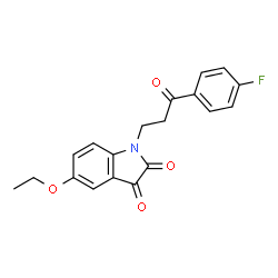ChemSpider 2D Image | 5-Ethoxy-1-[3-(4-fluorophenyl)-3-oxopropyl]-1H-indole-2,3-dione | C19H16FNO4
