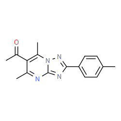 ChemSpider 2D Image | 1-[5,7-Dimethyl-2-(4-methylphenyl)[1,2,4]triazolo[1,5-a]pyrimidin-6-yl]ethanone | C16H16N4O