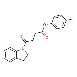 ChemSpider 2D Image | 4-(2,3-Dihydro-indol-1-yl)-4-oxo-butyric acid p-tolyl ester | C19H19NO3