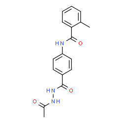 ChemSpider 2D Image | N-[4-(N'-acetylhydrazinecarbonyl)phenyl]-2-methylbenzamide | C17H17N3O3