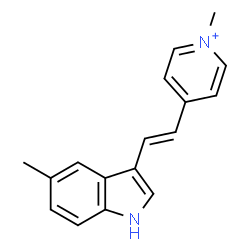 ChemSpider 2D Image | 1-Methyl-4-[(E)-2-(5-methyl-1H-indol-3-yl)vinyl]pyridinium | C17H17N2