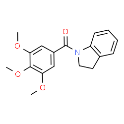 ChemSpider 2D Image | 2,3-Dihydro-1H-indol-1-yl(3,4,5-trimethoxyphenyl)methanone | C18H19NO4