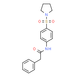 ChemSpider 2D Image | 2-Phenyl-N-[4-(1-pyrrolidinylsulfonyl)phenyl]acetamide | C18H20N2O3S