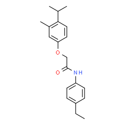 ChemSpider 2D Image | N-(4-Ethylphenyl)-2-(4-isopropyl-3-methylphenoxy)acetamide | C20H25NO2