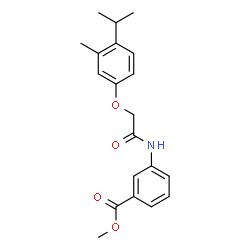 ChemSpider 2D Image | Methyl 3-{[(4-isopropyl-3-methylphenoxy)acetyl]amino}benzoate | C20H23NO4