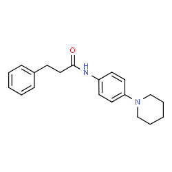 ChemSpider 2D Image | 3-Phenyl-N-[4-(1-piperidinyl)phenyl]propanamide | C20H24N2O