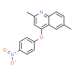 ChemSpider 2D Image | 2,6-Dimethyl-4-(4-nitrophenoxy)quinoline | C17H14N2O3
