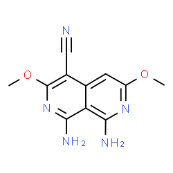 ChemSpider 2D Image | 1,8-Diamino-3,6-dimethoxy-2,7-naphthyridine-4-carbonitrile | C11H11N5O2