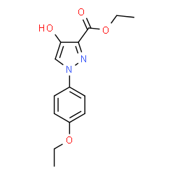 ChemSpider 2D Image | Ethyl 1-(4-ethoxyphenyl)-4-hydroxy-1H-pyrazole-3-carboxylate | C14H16N2O4