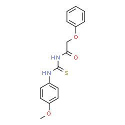 ChemSpider 2D Image | N-[(4-Methoxyphenyl)carbamothioyl]-2-phenoxyacetamide | C16H16N2O3S