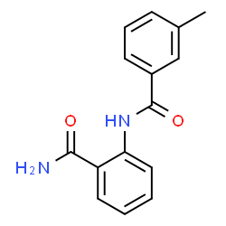ChemSpider 2D Image | N-(2-Carbamoylphenyl)-3-methylbenzamide | C15H14N2O2