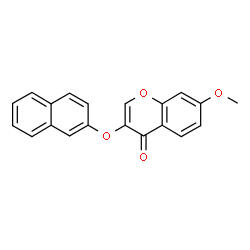 ChemSpider 2D Image | 7-Methoxy-3-(2-naphthyloxy)-4H-chromen-4-one | C20H14O4