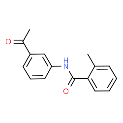 ChemSpider 2D Image | N-(3-Acetylphenyl)-2-methylbenzamide | C16H15NO2