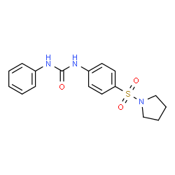ChemSpider 2D Image | 1-Phenyl-3-[4-(1-pyrrolidinylsulfonyl)phenyl]urea | C17H19N3O3S