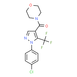 ChemSpider 2D Image | [1-(4-Chlorophenyl)-5-(trifluoromethyl)-1H-pyrazol-4-yl](4-morpholinyl)methanone | C15H13ClF3N3O2