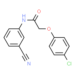 ChemSpider 2D Image | 2-(4-Chlorophenoxy)-N-(3-cyanophenyl)acetamide | C15H11ClN2O2