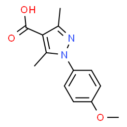 ChemSpider 2D Image | 1-(4-Methoxyphenyl)-3,5-dimethyl-1H-pyrazole-4-carboxylic acid | C13H14N2O3