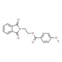 ChemSpider 2D Image | 2-(1,3-Dioxo-1,3-dihydro-2H-isoindol-2-yl)ethyl 4-methoxybenzoate | C18H15NO5