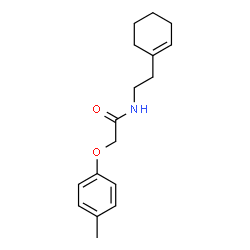 ChemSpider 2D Image | N-[2-(1-Cyclohexen-1-yl)ethyl]-2-(4-methylphenoxy)acetamide | C17H23NO2