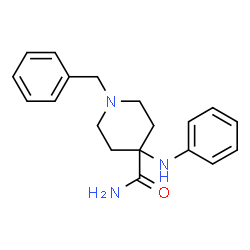 ChemSpider 2D Image | 4-Anilino-1-benzyl-4-piperidinecarboxamide | C19H23N3O