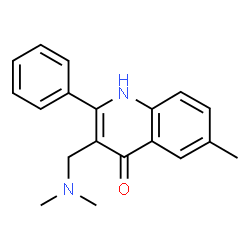 ChemSpider 2D Image | 3-[(dimethylamino)methyl]-6-methyl-2-phenylquinolin-4-ol | C19H20N2O