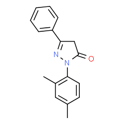 ChemSpider 2D Image | 1-(2,4-dimethylphenyl)-3-phenyl-4,5-dihydro-1H-pyrazol-5-one | C17H16N2O