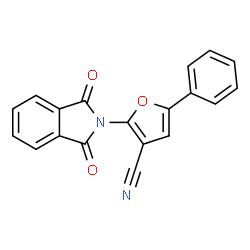 ChemSpider 2D Image | 2-(1,3-Dioxo-1,3-dihydro-2H-isoindol-2-yl)-5-phenyl-3-furonitrile | C19H10N2O3