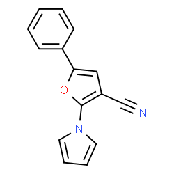 ChemSpider 2D Image | 5-Phenyl-2-(1H-pyrrol-1-yl)-3-furonitrile | C15H10N2O