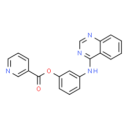 ChemSpider 2D Image | 3-(4-Quinazolinylamino)phenyl nicotinate | C20H14N4O2