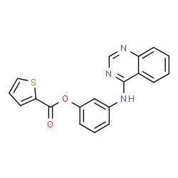 ChemSpider 2D Image | 3-(4-Quinazolinylamino)phenyl 2-thiophenecarboxylate | C19H13N3O2S