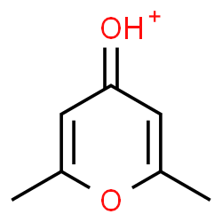 ChemSpider 2D Image | 4-Hydroxy-2,6-dimethylpyrylium | C7H9O2