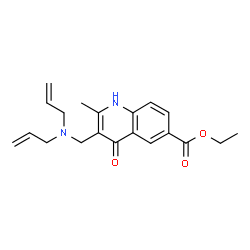 ChemSpider 2D Image | Ethyl 3-[(diallylamino)methyl]-4-hydroxy-2-methylquinoline-6-carboxylate | C20H24N2O3